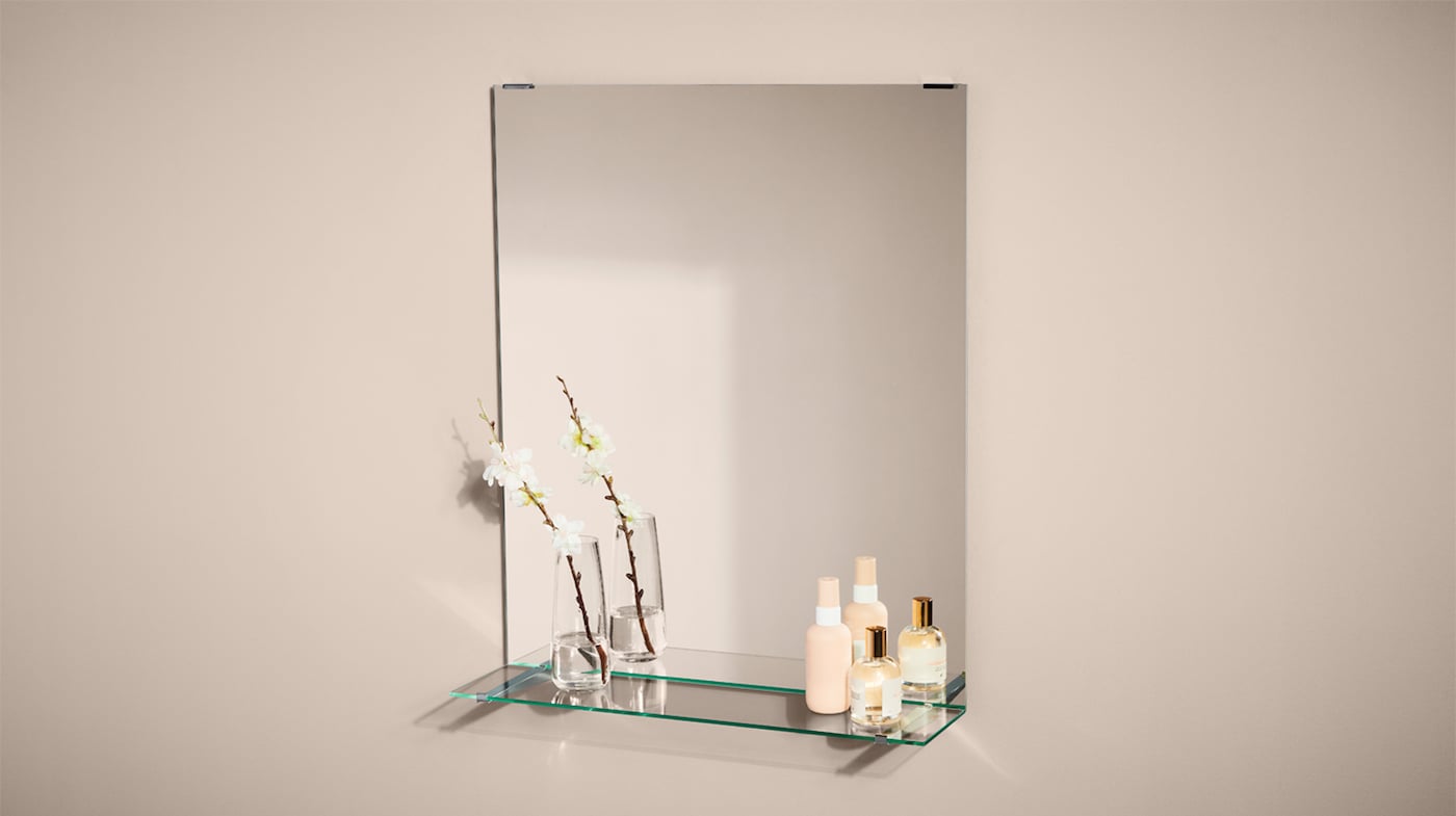 Espejo de Baño con Iluminación Espejo Baño de Pared con Luz Espejo de Tocador Maquillaje Espejo de Pared de baño con LED 50x60 cm 