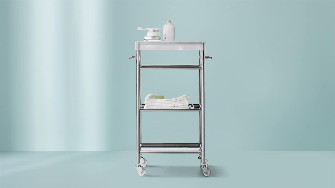 NISSAFORS carrito, blanco, 50.5x30x83 cm - IKEA