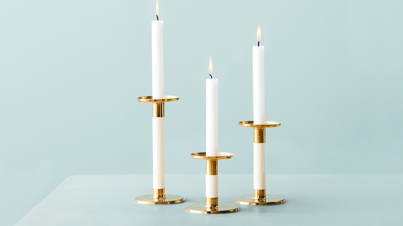 IKEA pärlband Candlestick Candle Holder Elegant Gold Colours New 