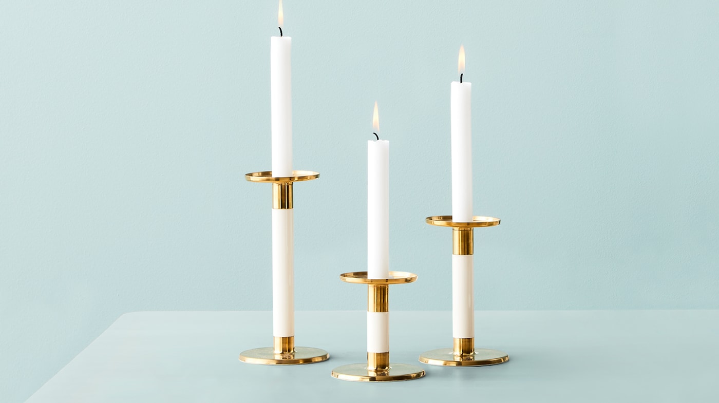 candles and candle holders