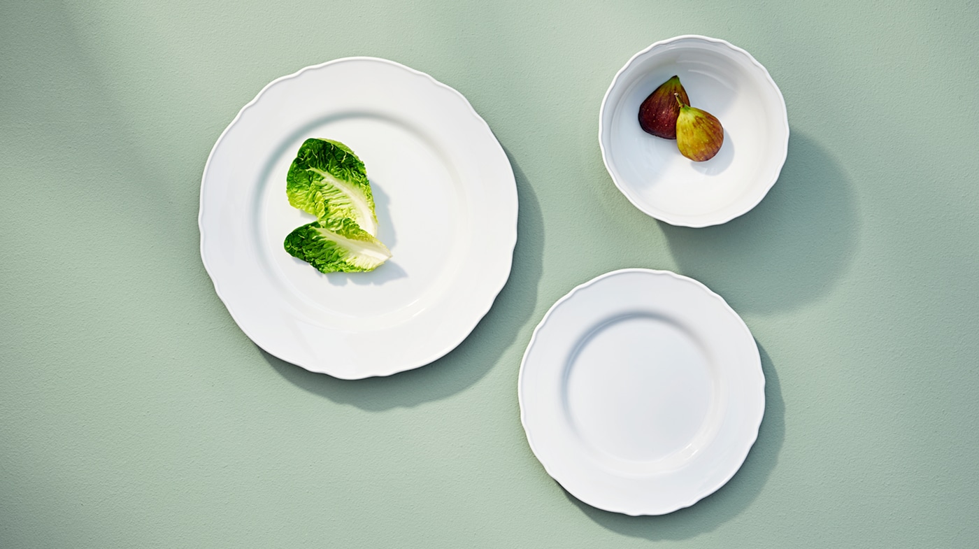 24 Piece Round Dinnerware Set in White for 6 Persons Modern Scandinavian Design Porcelain Tableware Set Svea 