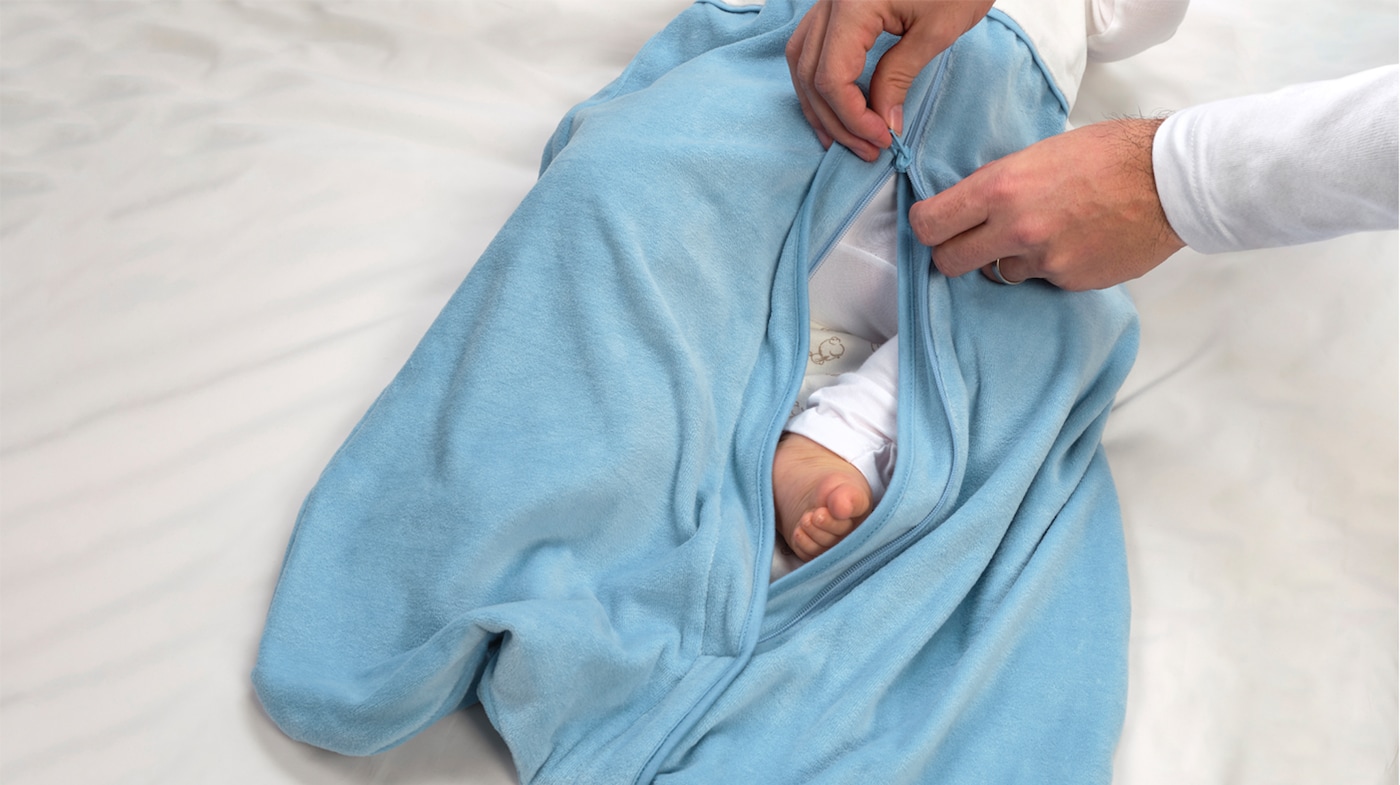 Ikea Baby Wearable Blanket Light Blue Sleeping Bag Sleep Sac Pomsig NEW 