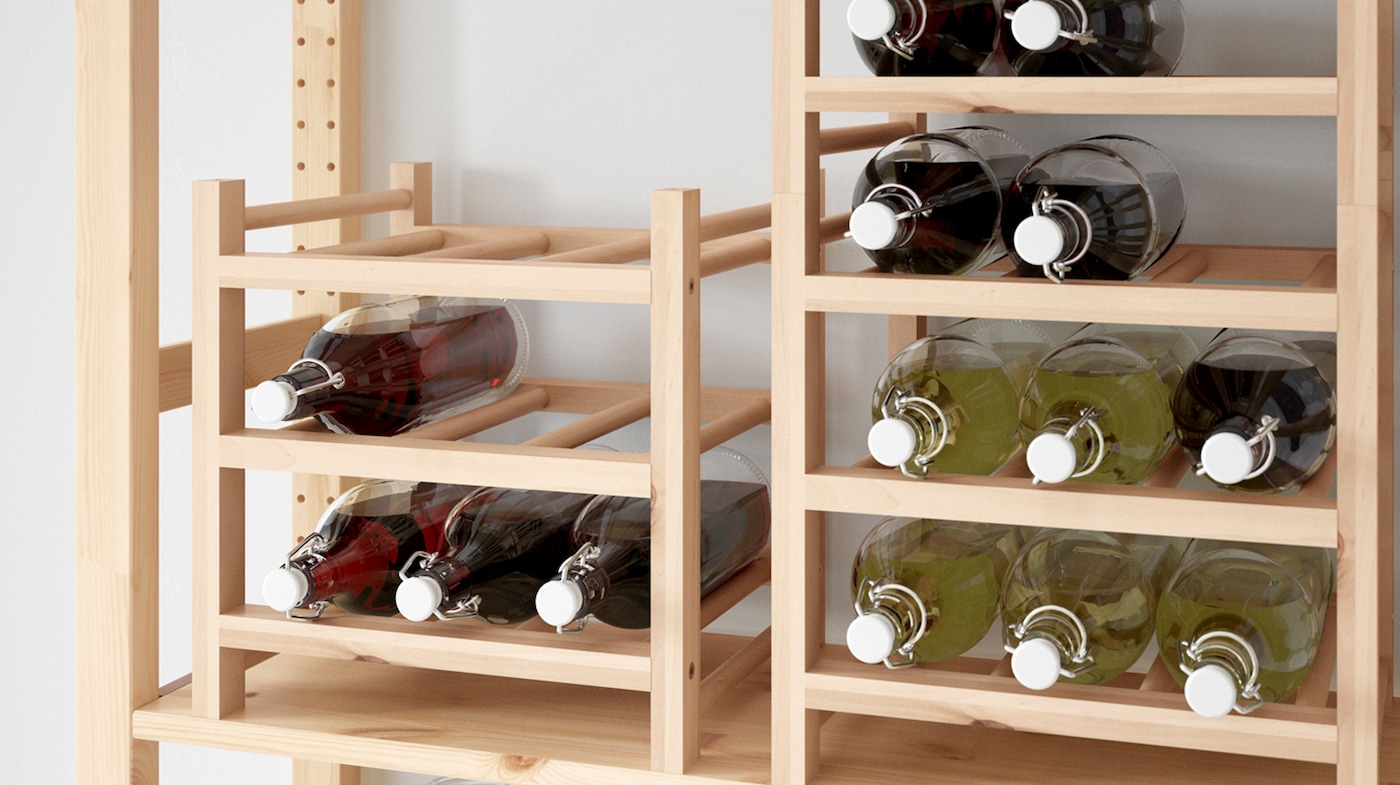 Living Room and Wine Cellar CASART 20 Bottles Holder Wine Cabinet Wine Glass Rack Storage Display Shelves Units for Kitchen 