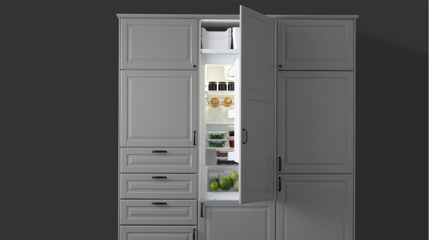 METOD Armario alto frigorífico congelador, blanco, Veddinge blanco,  60x60x220 cm - IKEA