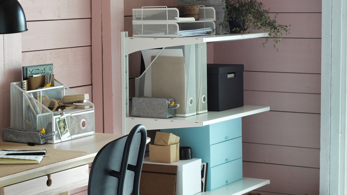 Desktop Supplies Cute Dresser Top Adjustable Organization Storage Rack and Cubicle Decor Aesthetic Bookshelf for Women Man and Kids Office Desk Shelf Organizer and Accessories 