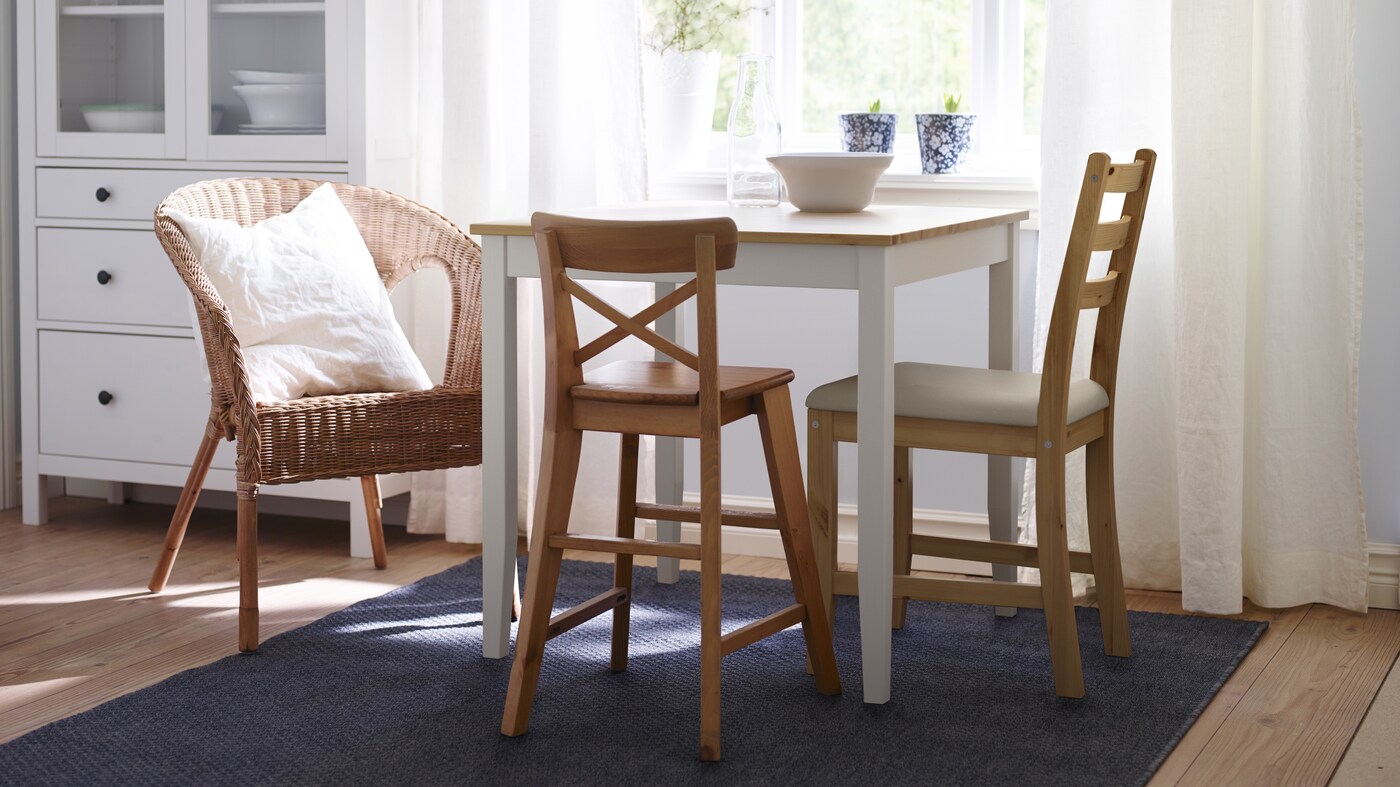 деревянный стол и стулья для кухни икеа